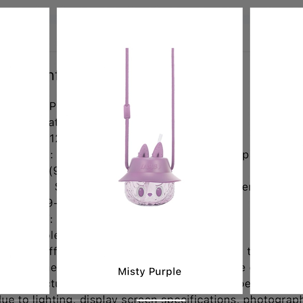 Pop Mart Labubu The Monsters Wacky Mart Series Tumbler Misty Purple